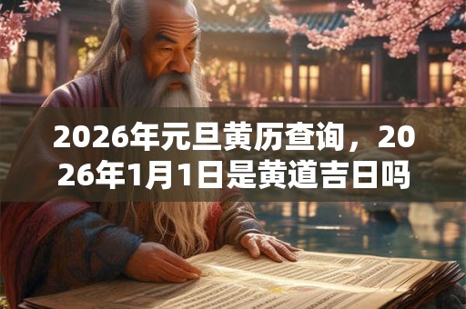 2026年元旦黄历查询，2026年1月1日是黄道吉日吗