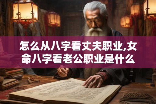 怎么从八字看丈夫职业,女命八字看老公职业是什么
