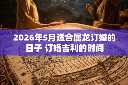 2026年5月适合属龙订婚的日子 订婚吉利的时间