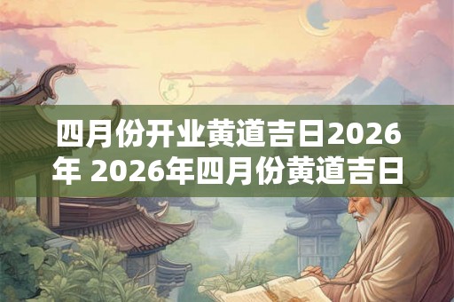 四月份开业黄道吉日2026年 2026年四月份黄道吉日开业