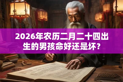2026年农历二月二十四出生的男孩命好还是坏？