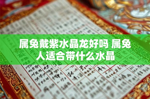 属兔戴紫水晶龙好吗 属兔人适合带什么水晶
