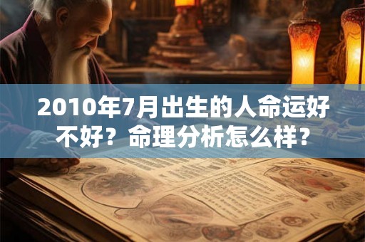 2010年7月出生的人命运好不好？命理分析怎么样？