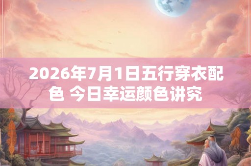 2026年7月1日五行穿衣配色 今日幸运颜色讲究