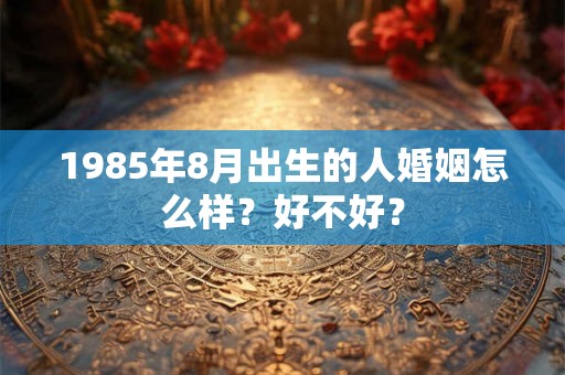 1985年8月出生的人婚姻怎么样？好不好？