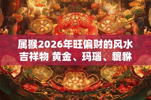 属猴2026年旺偏财的风水吉祥物 黄金、玛瑙、貔貅