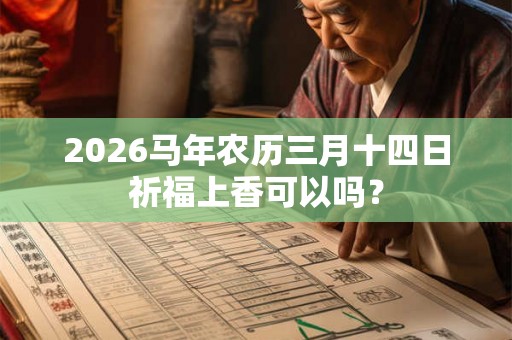 2026马年农历三月十四日祈福上香可以吗？