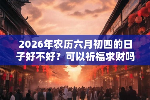 2026年农历六月初四的日子好不好？可以祈福求财吗？