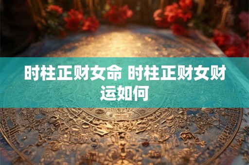 时柱正财女命 时柱正财女财运如何