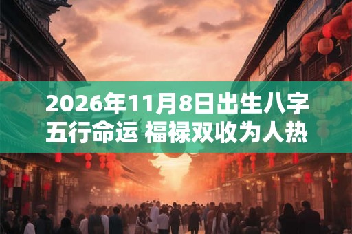 2026年11月8日出生八字五行命运 福禄双收为人热心