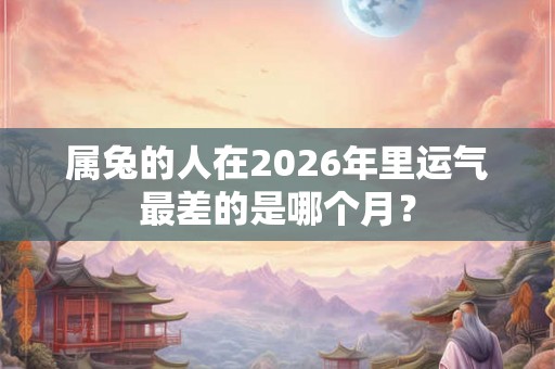 属兔的人在2026年里运气最差的是哪个月？