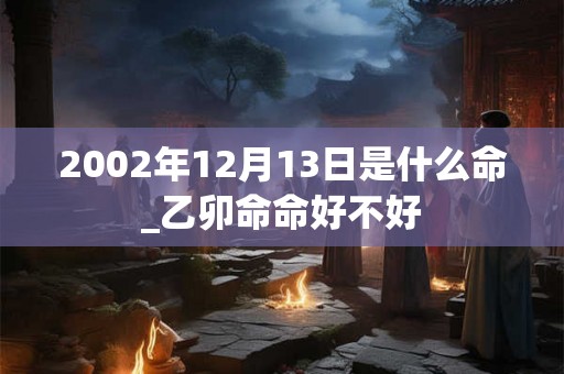 2002年12月13日是什么命_乙卯命命好不好