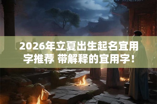2026年立夏出生起名宜用字推荐 带解释的宜用字! 2026年立夏出生起名宜用字推荐 带解释的宜用字!