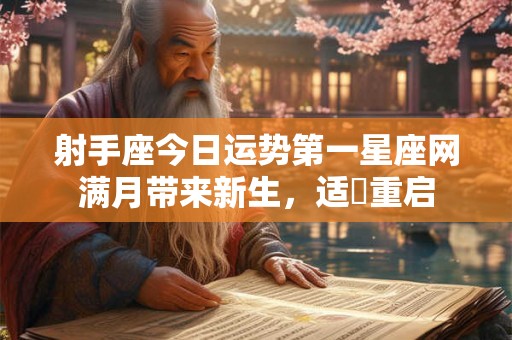射手座今日运势第一星座网满月带来新生，适宎重启