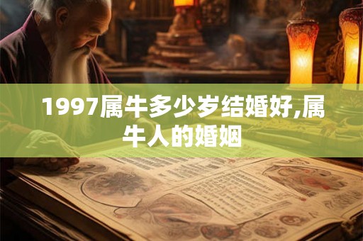 1997属牛多少岁结婚好,属牛人的婚姻
