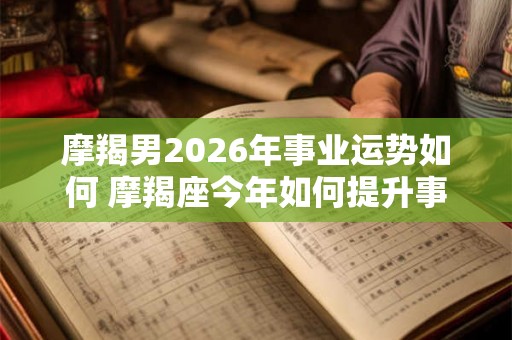 摩羯男2026年事业运势如何 摩羯座今年如何提升事业运