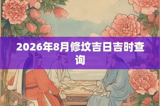2026年8月修坟吉日吉时查询