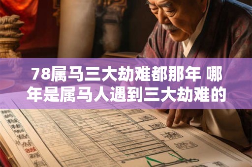 78属马三大劫难都那年 哪年是属马人遇到三大劫难的