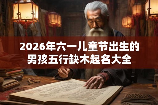 2026年六一儿童节出生的男孩五行缺木起名大全