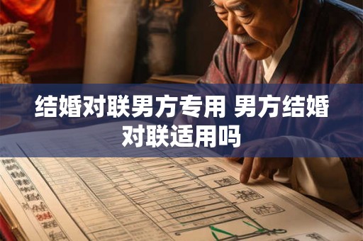 结婚对联男方专用 男方结婚对联适用吗