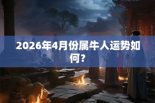 2026年4月份属牛人运势如何？