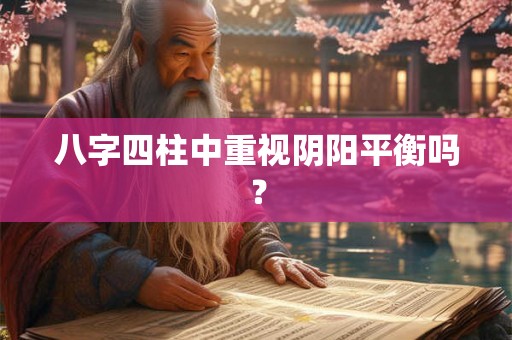 八字四柱中重视阴阳平衡吗？