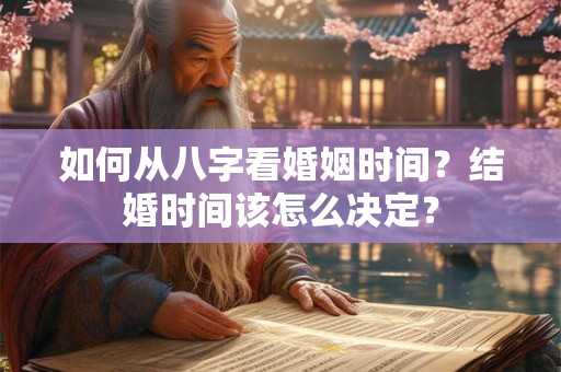 如何从八字看婚姻时间？结婚时间该怎么决定？