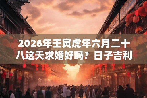 2026年壬寅虎年六月二十八这天求婚好吗？日子吉利吗？