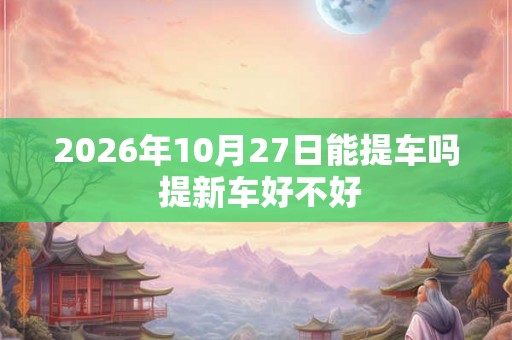 2026年10月27日能提车吗 提新车好不好