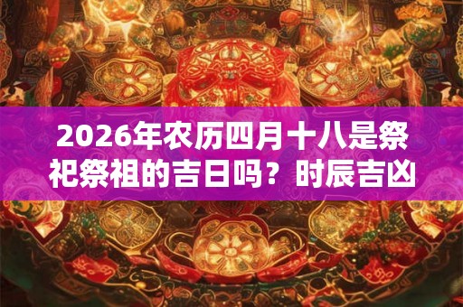 2026年农历四月十八是祭祀祭祖的吉日吗？时辰吉凶如何？