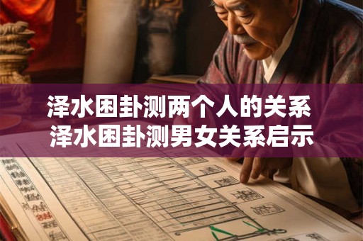 泽水困卦测两个人的关系 泽水困卦测男女关系启示