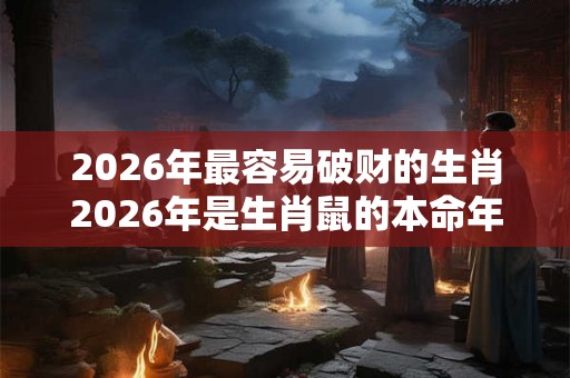 2026年最容易破财的生肖2026年是生肖鼠的本命年