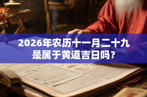 2026年农历十一月二十九是属于黄道吉日吗？