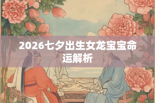 2026七夕出生女龙宝宝命运解析 2026七夕出生女龙宝宝命运解析