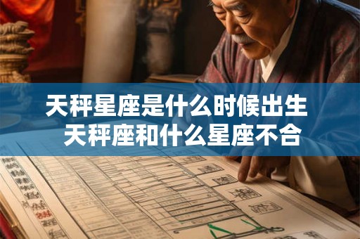 天秤星座是什么时候出生  天秤座和什么星座不合