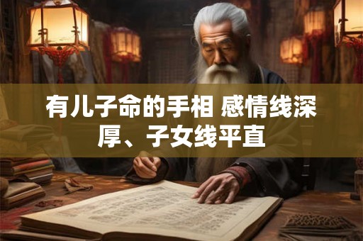有儿子命的手相 感情线深厚、子女线平直