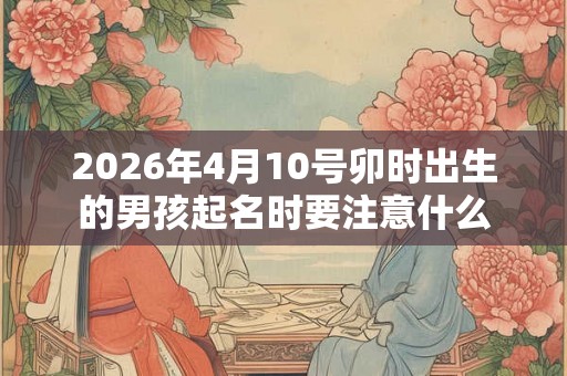 2026年4月10号卯时出生的男孩起名时要注意什么 2026年4月10号卯时出生的男孩起名时要注意什么