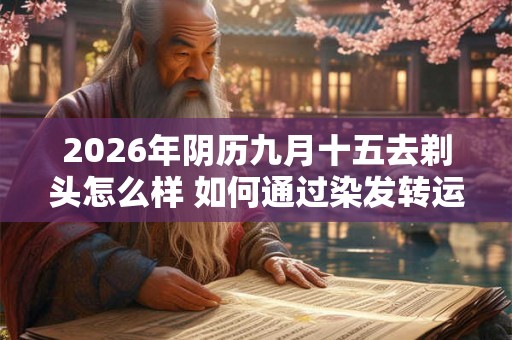 2026年阴历九月十五去剃头怎么样 如何通过染发转运