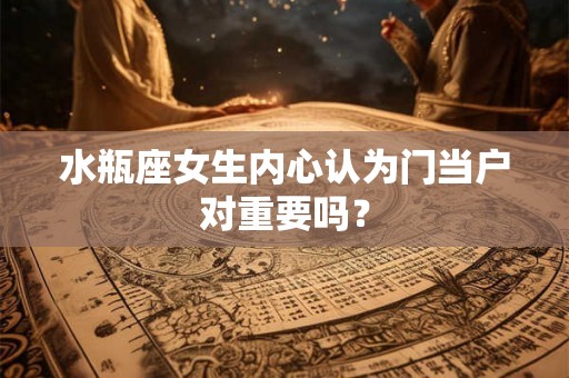水瓶座女生内心认为门当户对重要吗？