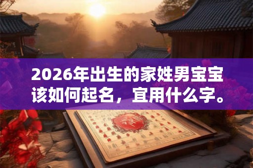 2026年出生的家姓男宝宝该如何起名，宜用什么字。