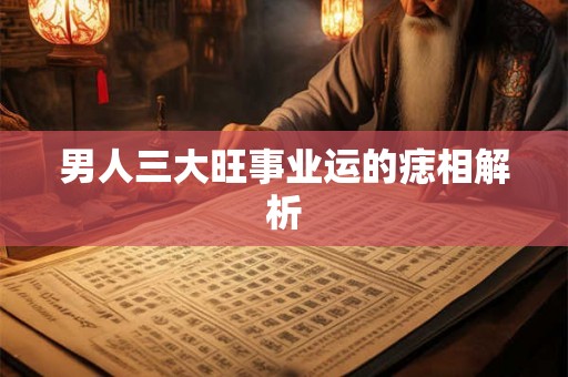 男人三大旺事业运的痣相解析