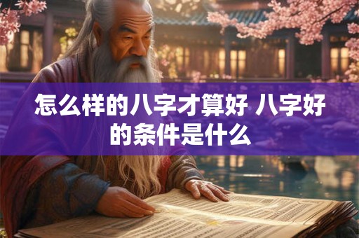 怎么样的八字才算好 八字好的条件是什么