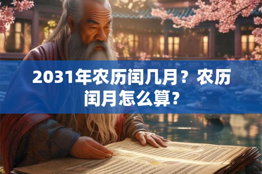2031年农历闰几月？农历闰月怎么算？