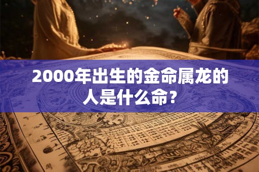 2000年出生的金命属龙的人是什么命？