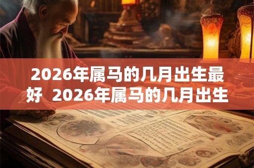 2026年属马的几月出生最好 2026年属马的几月出生最好呢 2026年属马的几月出生最好 2026年属马的几月出生最好呢