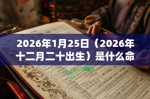2026年1月25日（2026年十二月二十出生）是什么命_命运如何
