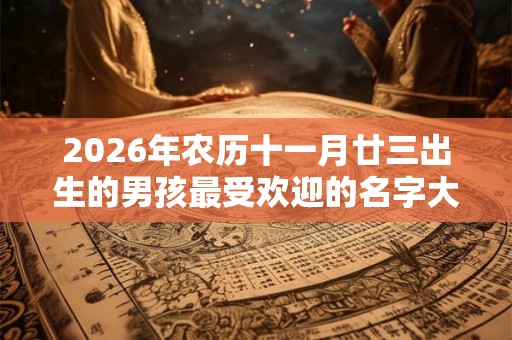 2026年农历十一月廿三出生的男孩最受欢迎的名字大全