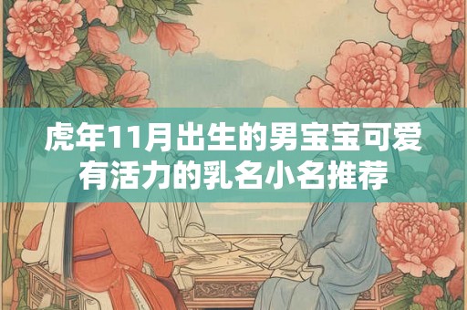 虎年11月出生的男宝宝可爱有活力的乳名小名推荐