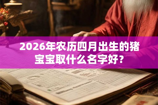 2026年农历四月出生的猪宝宝取什么名字好？