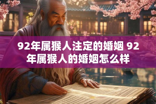 92年属猴人注定的婚姻 92年属猴人的婚姻怎么样